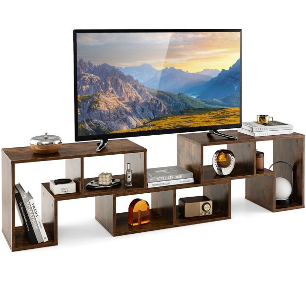 Coast TV Meubelkast - voor 65 inch TV - Bruin - 134-180 x 30 x 43 cm - Bruin - Hout