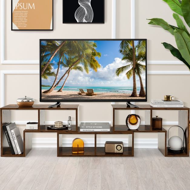 Coast TV Meubelkast - voor 65 inch TV - Bruin - 134-180 x 30 x 43 cm - Bruin - Hout