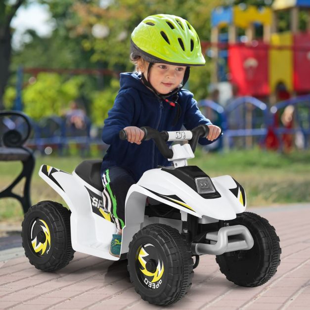 Coast Mini Quad voor Peuters – 6V Batterij Aangedreven – 73 x 40 x 44,5 cm – Wit