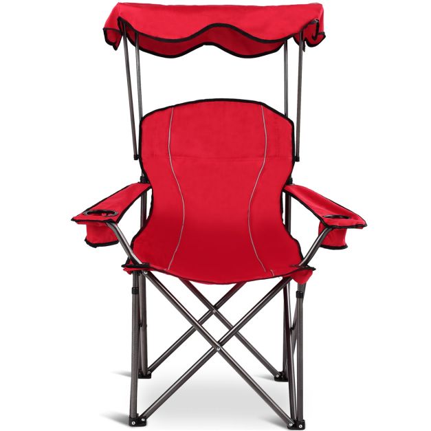 Coast opvouwbare visstoel met drankeigenaar voor Terrace Beach Camping 96,5 x 67,5 x 130 cm rood