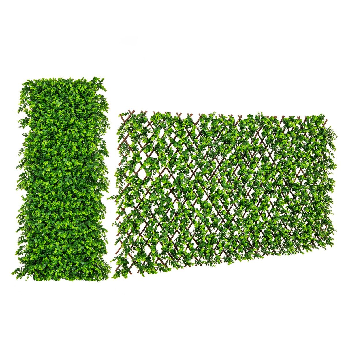 Coast Kunstmatige Klimop Eucalyptus Privacy Scherm – 180 x 90 cm – Groen – Uitschuifbare Tuin- en Balkonomheining van Wilg en PE