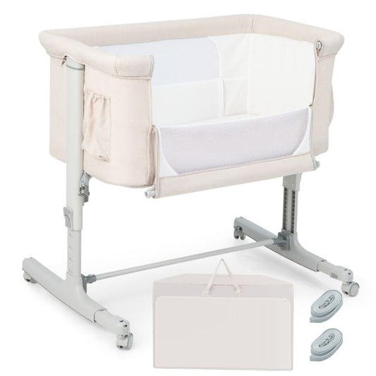 Coast 3-in-1 Baby Wiegje - Co-sleeper - Verstelbare Hoogte - Beige