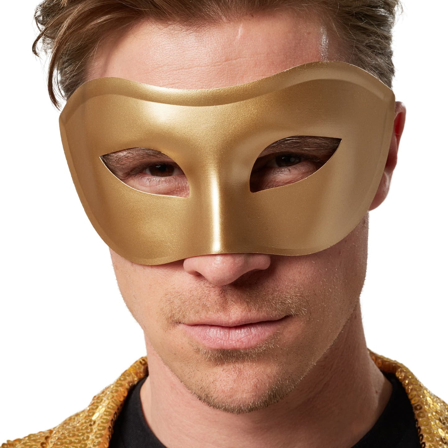 venetiaans masker – effen goud – 18 × 9 cm