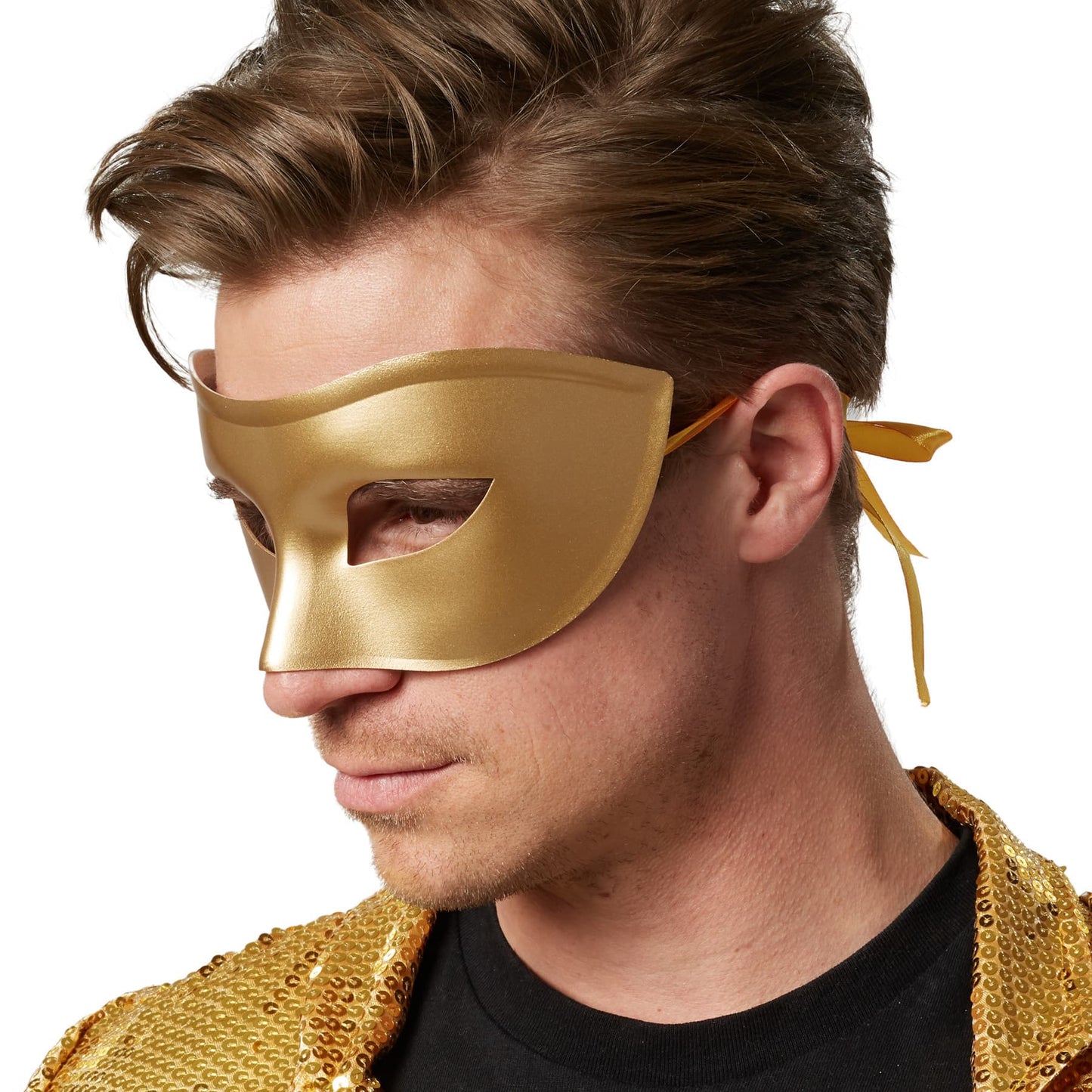 venetiaans masker – effen goud – 18 × 9 cm