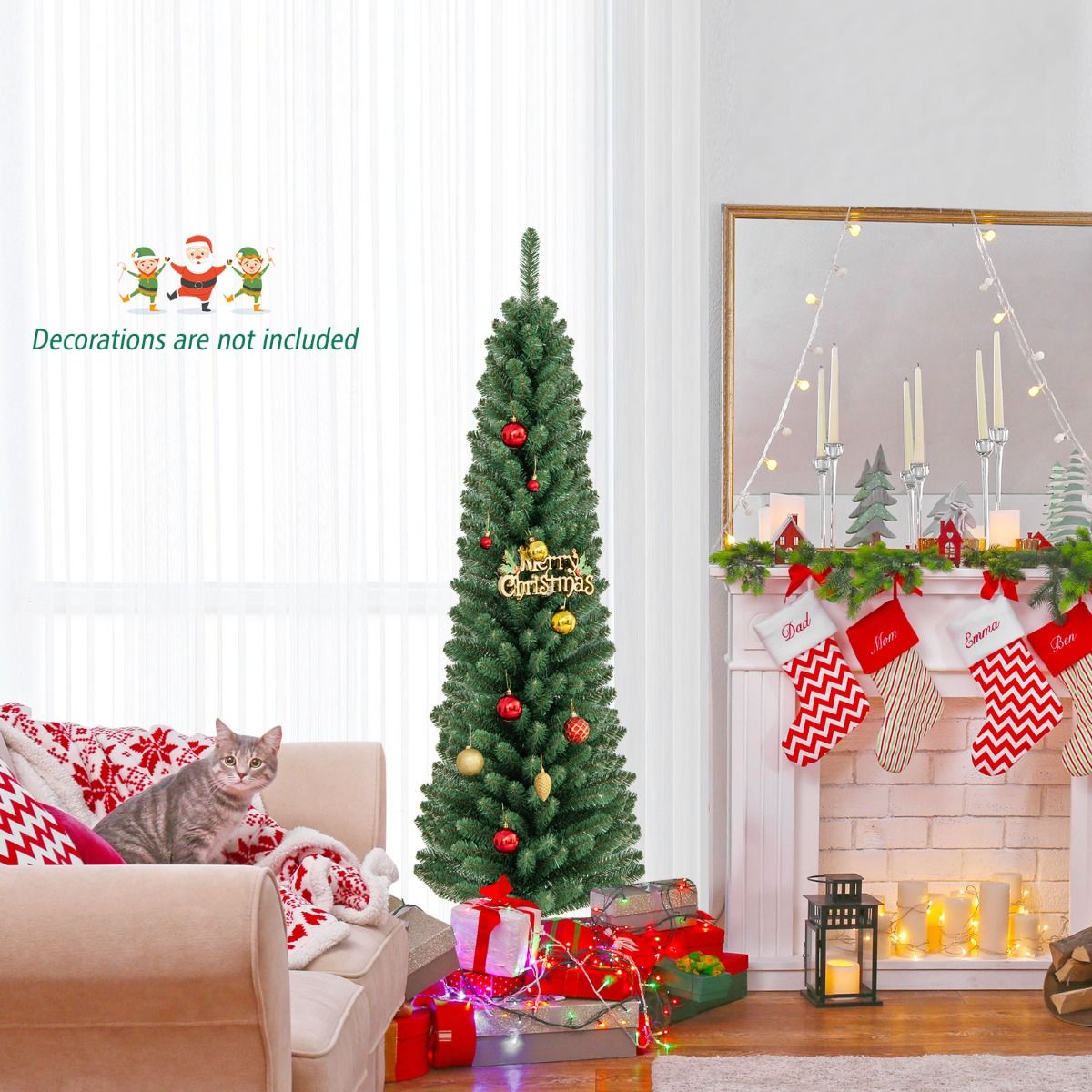 Coast Kunstkerstboom - Groen - 150 cm - Weelderige Takken met Vormgeheugendraad en Stabiele Metalen Basis