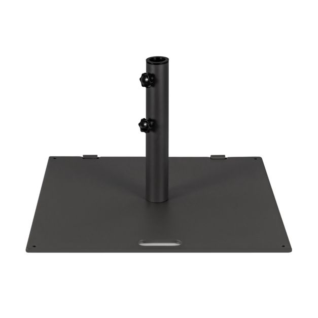 Coast Parasolvoet met Wielen – Vierkante Metalen Parasolstandaard 60 x 60 x 35 cm – Zwart