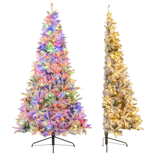 Coast Half Kunstkerstboom Voorverlicht 210 cm – Sneeuw Effect – Wit/Groen – 126 x 63 x 210 cmCoast Half Kunstkerstboom Voorverlicht 210 cm – Sneeuw Effect – Wit/Groen – 126 x 63 x 210 cm