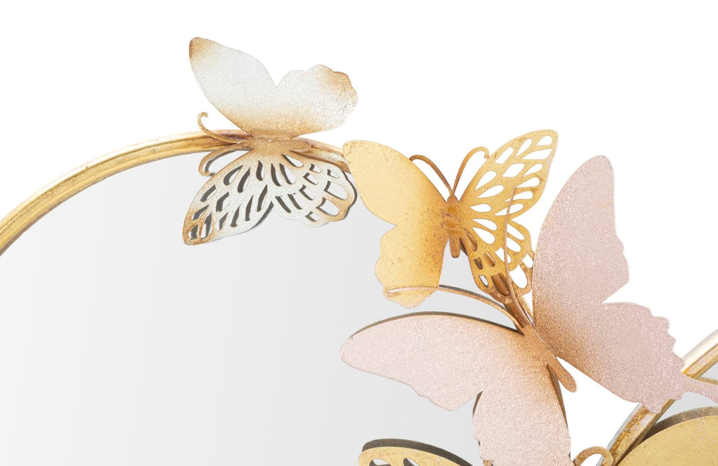 Atmosphera Dubbele Farfalle Wandspiegel – Roze/Goud – 81 × 3 × 52,5 cm