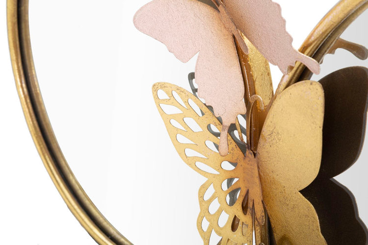 Atmosphera Dubbele Farfalle Wandspiegel – Roze/Goud – 81 × 3 × 52,5 cm