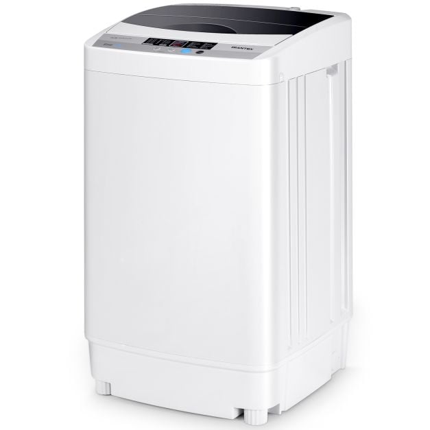 Coast Mini Wasmachine 4,5 kg – Volautomatische Bovenlader met Display 50 x 50 x 85 cm – Grijs