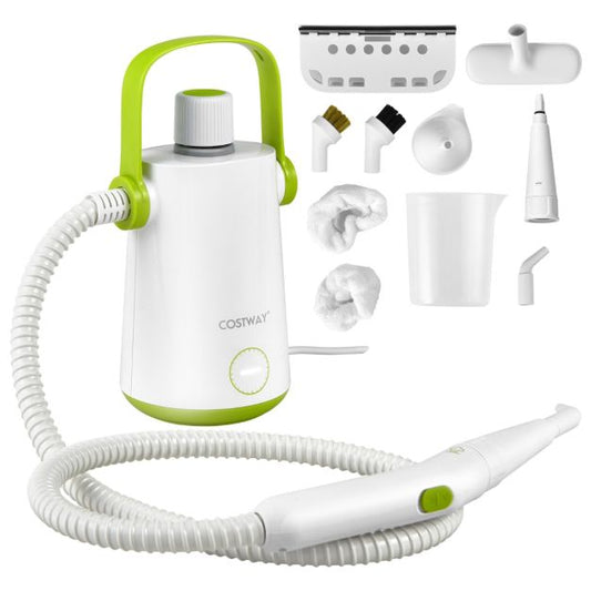 Coast Handstoomreiniger – 1000W – 300 ml – Incl. 10 Accessoires – 14 x 12 x 25 cm – Groen/Wit