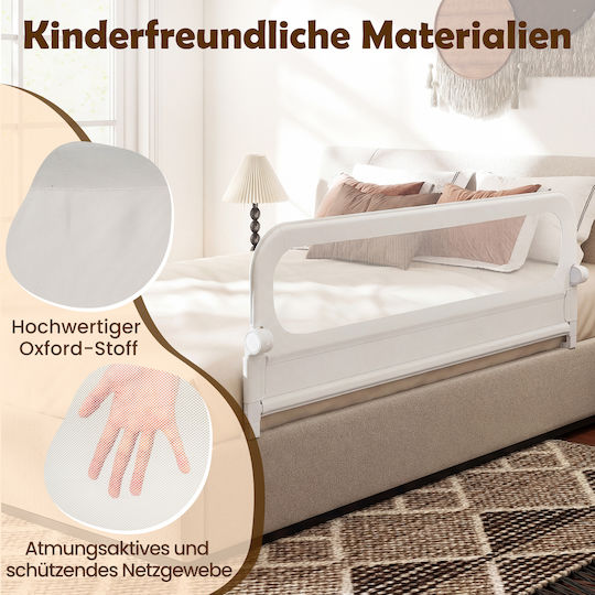 Coast Bedhekje Wit – Opvouwbaar Kinder Bedrek met Mesh Venster en Bevestigingsband – 178 x 36 x 60 cm