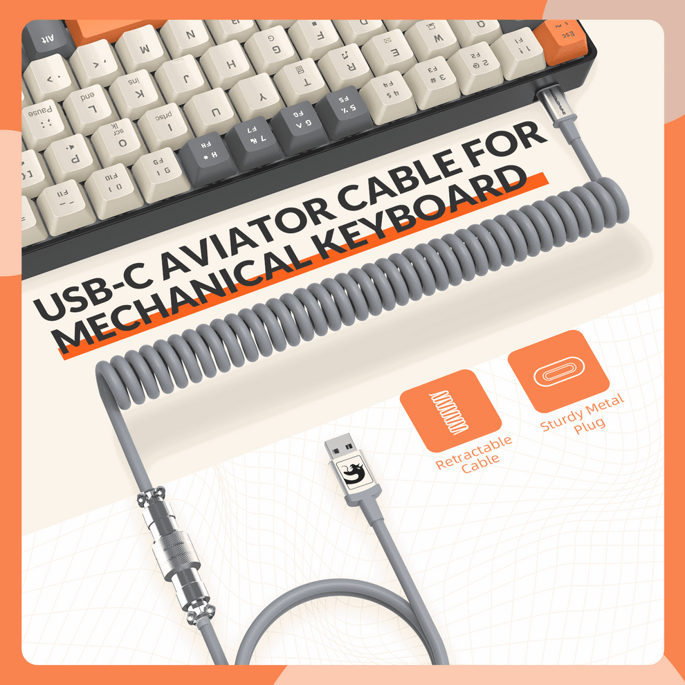ZIYOULANG T8 Mechanical Keyboard - 60% Compact- RGB - Brown Switch - USB-C