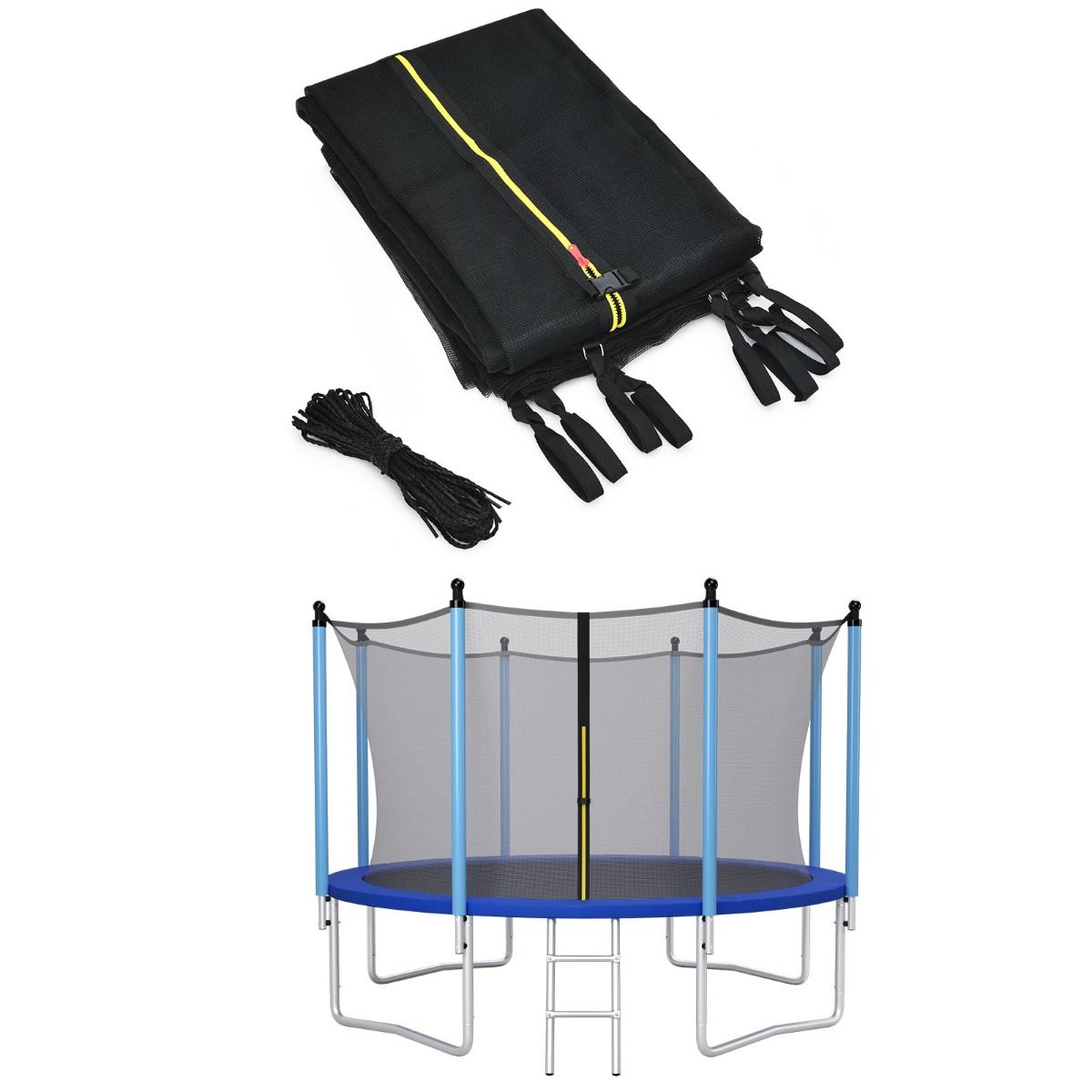 Coast Reserve Veiligheidsnet voor Trampolines - Voor Trampolines van Ø427 cm - 180 cm Hoog - Zwart